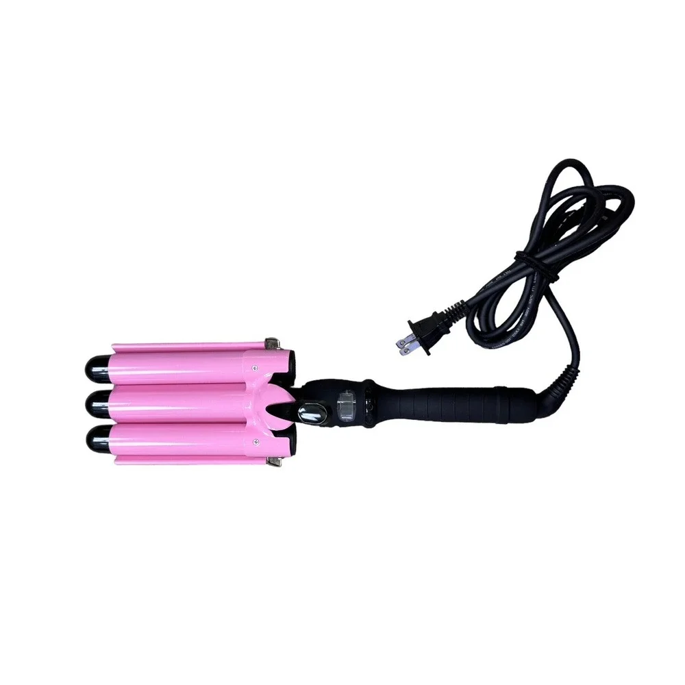 Three Barrel Curling Iron Wand Digital Lcd Temperature Display Ceramic‎ 110-240V